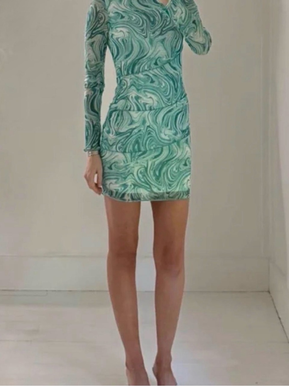 NWT Princess Polly Winston Mini Dress Green Swirl